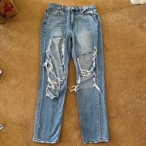 American Eagle Distressed Mom Jeans